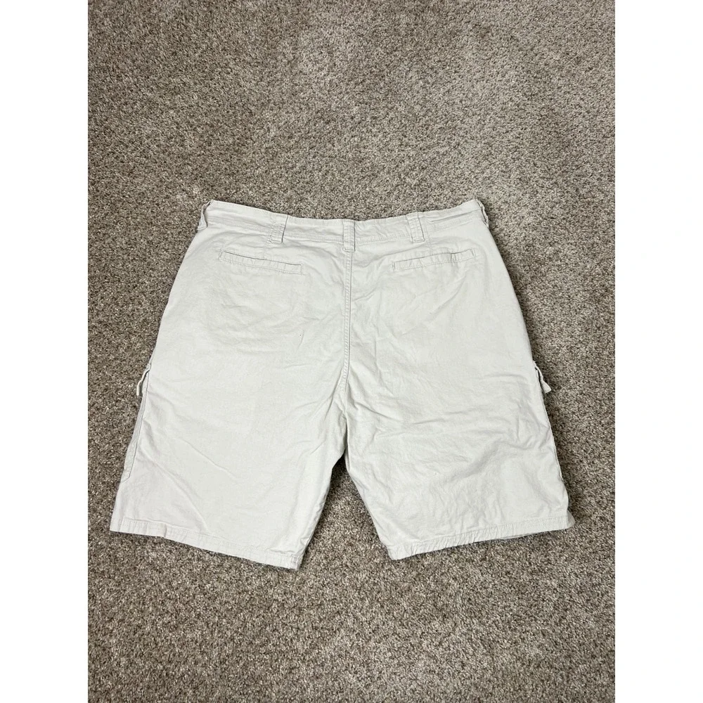 Wrangler Authentic Mens Cargo Shorts 38 Stone Beige Cotton Stretch